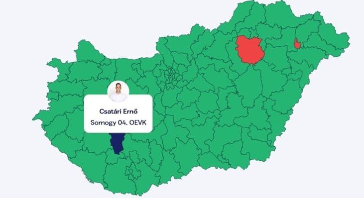 Keresse meg a térképen, ki lesz a Tisza jelöltje az ön körzetében!