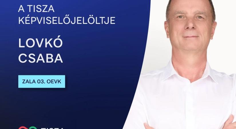 Lovkó Csabát indítja a TISZA Nagykanizsa körzetében