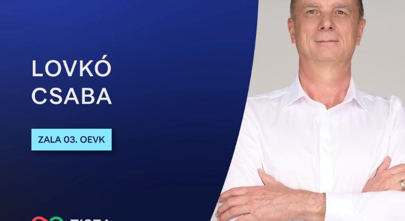 Lovkó Csabát indítja a TISZA Párt Nagykanizsa körzetében