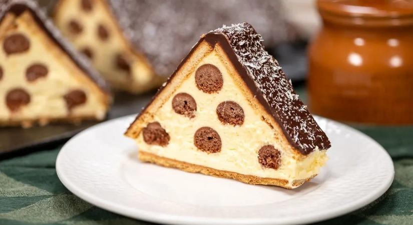 Meseszép ez a havas háztető sütemény, minden szelet belőle egy krémes csoda