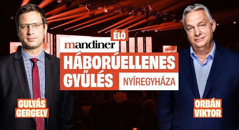Háborúellenes Gyűlés Nyíregyházán – élőben a Mandineren