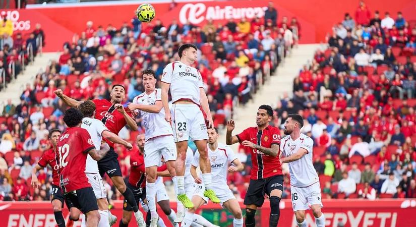 Fergeteges utolsó 30 perc Mallorcán, drámai körülmények között mentett pontot az Osasuna