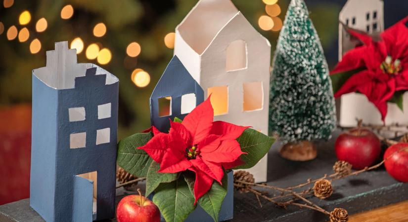 Mesés adventi minifalu kartondobozból – egyszerű, hangulatos DIY