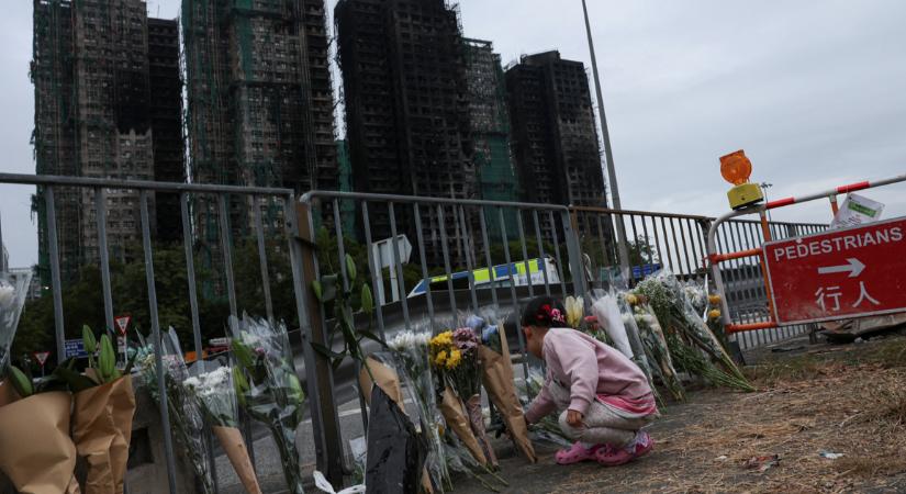Tovább nőtt a hongkongi tűzvész halálos áldozatainak száma