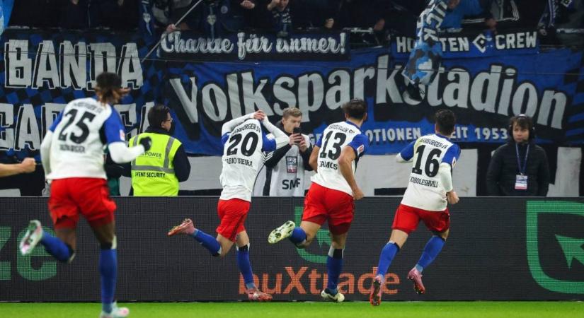 Emberhátrányban, a 94. percben szerzett győztes kontragólt a Hamburg