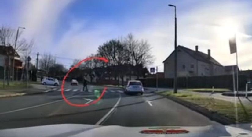 Gyalogos vs. autós: ez a pillanat mindenkinek okulás (videó)