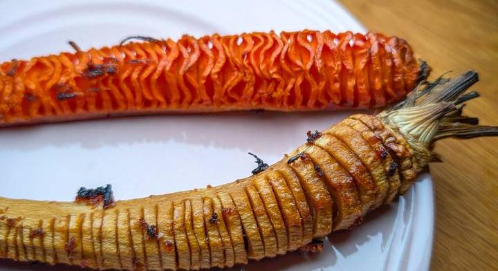 Narancsos-juharszirupos Hasselback-répa: látványos ünnepi köret