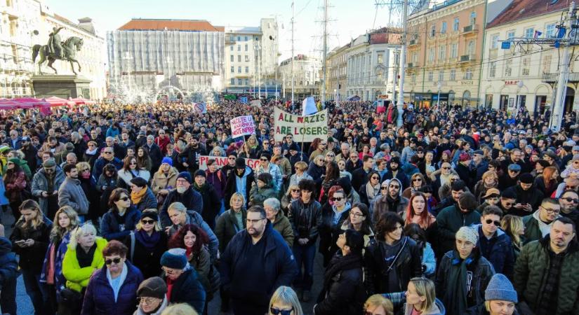 A szélsőjobboldal erősödése miatt tüntettek Horvátországban, miután szerb kulturális eseményeket zavartak meg