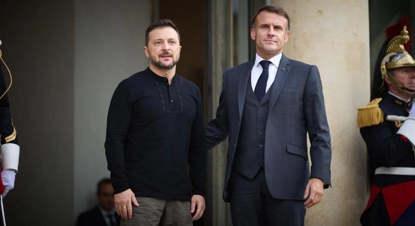 Zelenszkij Franciaországba érkezett a Macronnal való találkozóra