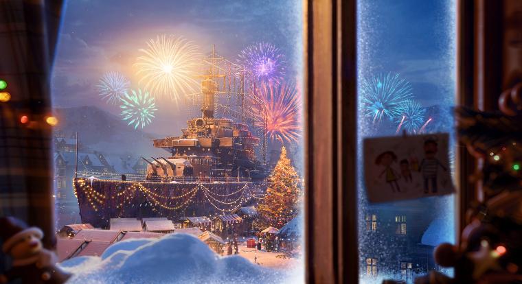 Hullámtörő ünnepi káosz érkezik a World of Warshipsben