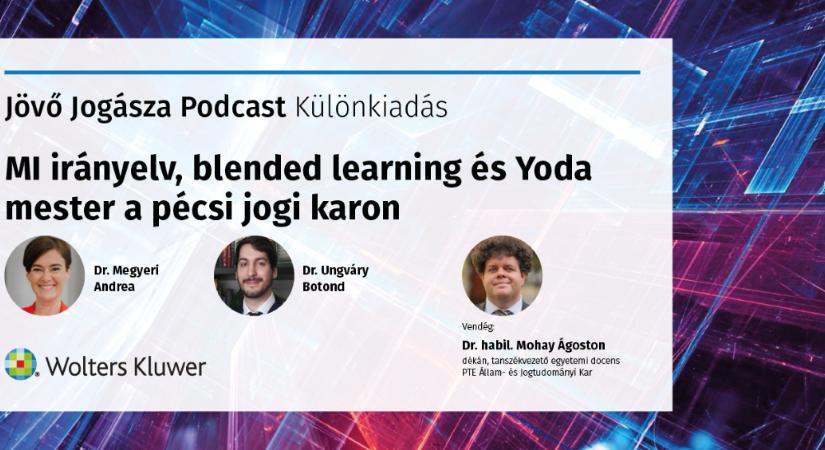 A jövő jogásza podcast Különkiadás – MI irányelv, blended learning és Yoda mester a pécsi jogi karon