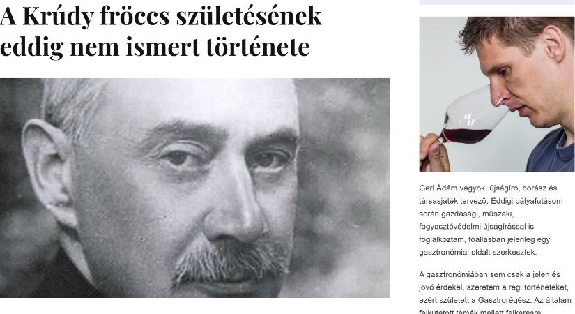 A Krúdy-fröccsnek semmi köze Krúdyhoz