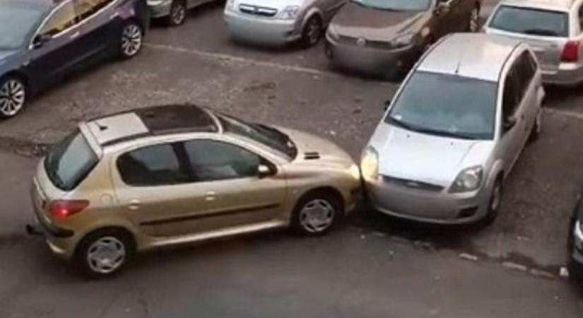 „Csak úgy ropogott a sárvédő!”: ultrabénán, ittasan próbált kiparkolni a férfi Újpalotán – Videó