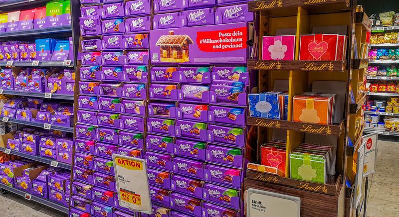 Árharc a Milka csokoládé körül Németországban