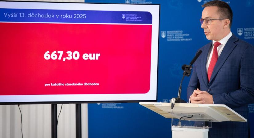 Erik Tomáš: Karácsony előtt mindenki megkapja a 13. nyugdíjat
