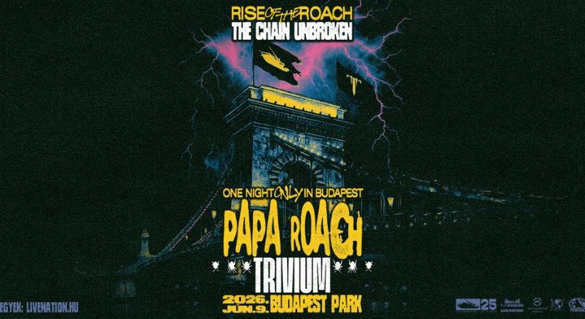 Júniusban a Budapest Parkban koncertezik a Papa Roach