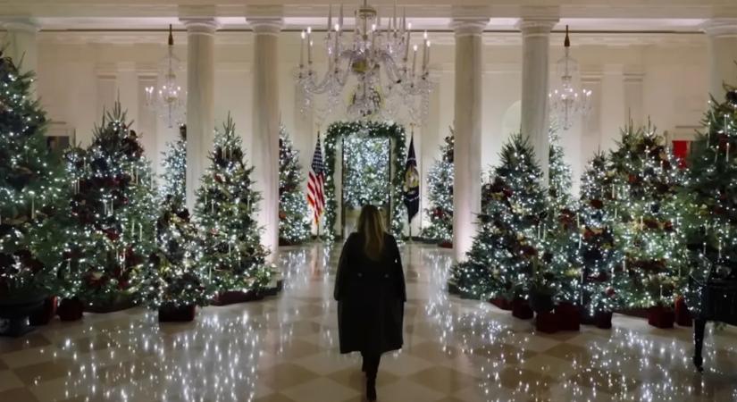 Túlcsorduló karácsonyi giccs lett úrrá a Fehér Házon