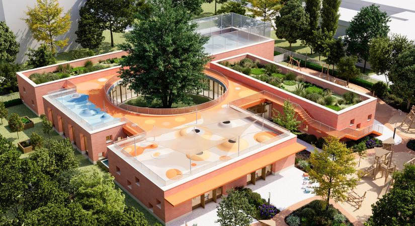 Hársfa Óvoda – A KÖZTI terve az Óbester utcai óvoda pályázaton