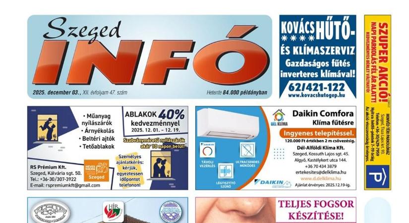 Szeged Infó 2025.12.03-i lapszáma
