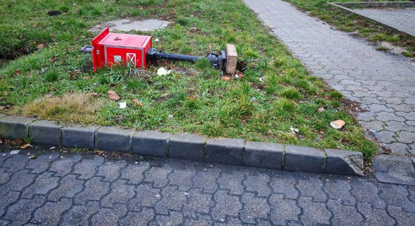 Nem elég a tojásdobáló, Kapuváron a közterületet is megrongálták - fotók