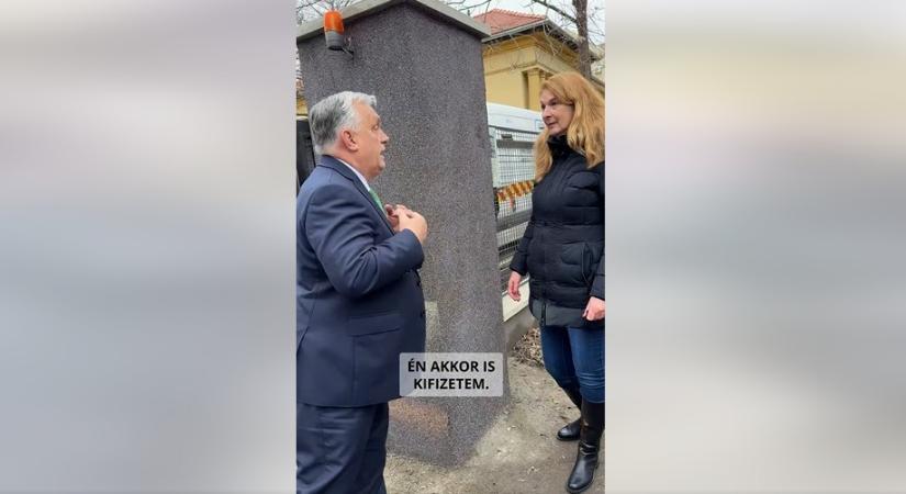 „A fizetést ki fogom fizetni. Ha maguk nem tudják, én akkor is kifizetem” – mondta Orbán Viktor az őt felkérdező Baranyi Krisztinának