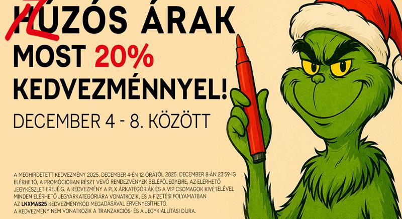 Zúzós karácsonyi akció a Live Nationtől