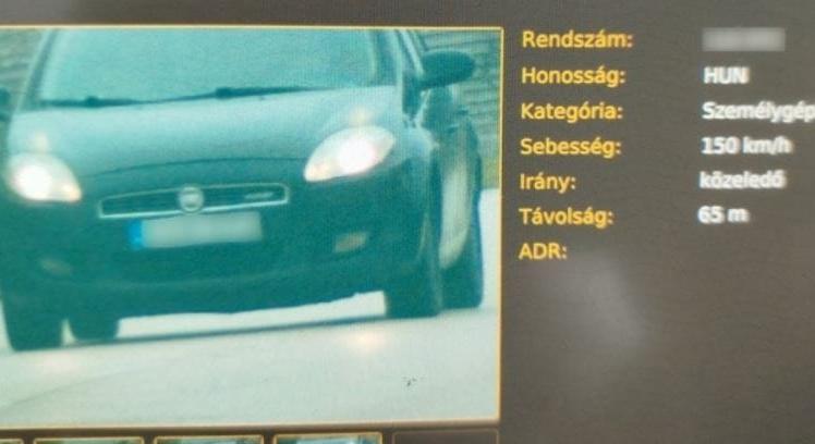 150-nel száguldott 50-es táblánál az autós Tabon, kemény bírságot kapott