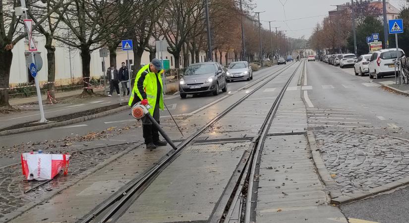 Lombfúvóval tisztították, majd bekenték a tram-train automata váltóját