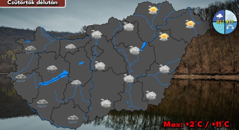 Délutántól csapadék érkezik