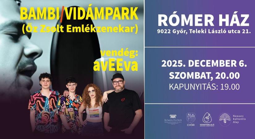 Őz Zsolt Emlékzenekar és avEEva koncert a Rómer Házban