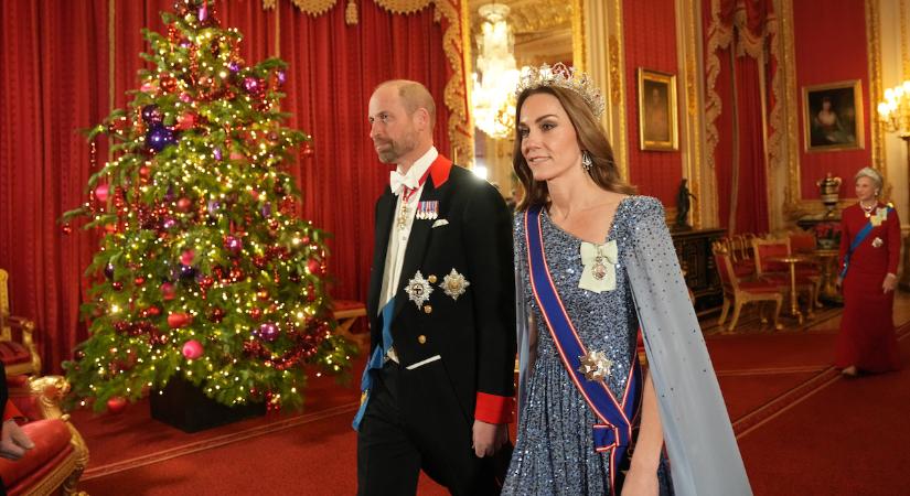 Katalin hercegné és Vilmos herceg ellopták a show-t: karácsonyi Disney-mesébe illően tündököltek a windsori banketten