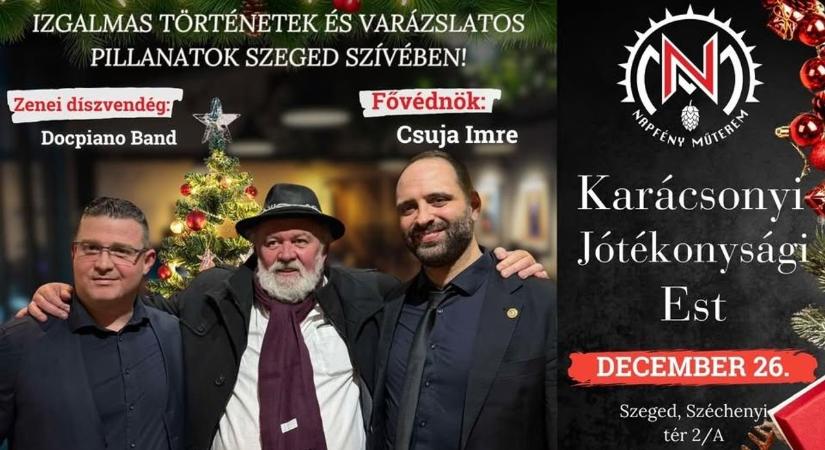 Sorsfordító jótékonysági est: Csuja Imre három kislány gyógyulásáért szaval Szegeden