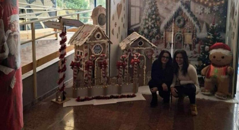 Karácsonyváró dekoráció a dunaújvárosi kórházban