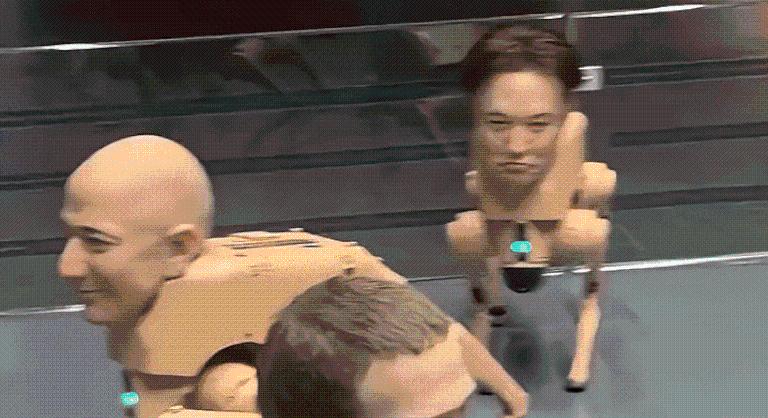 A Musk, Bezos és Zuckerberg fejű robotkutyák NFT-ket kakilnak