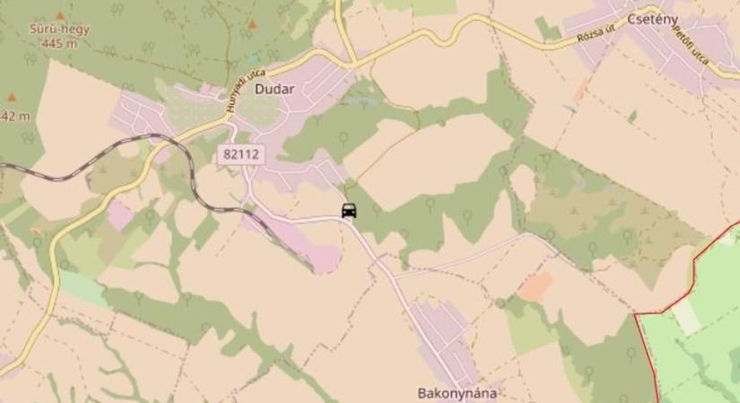 Fának csapódott egy autó Dudarnál – félpályás útlezárás!