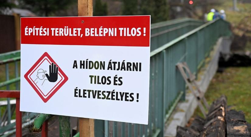 Lezárták a hidat Egerben, felújítják, kerülni kell