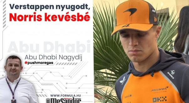 Helyszíni: Verstappen nyugodt, Norris kevésbé