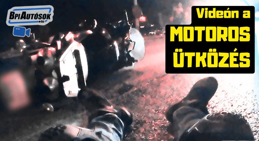 Ütközés a motoros szemszögéből – a fejkamerája mindent rögzített