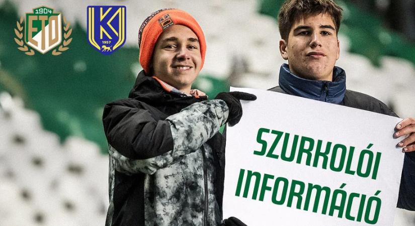 ETO FC – Kazincbarcika: szurkolói információk