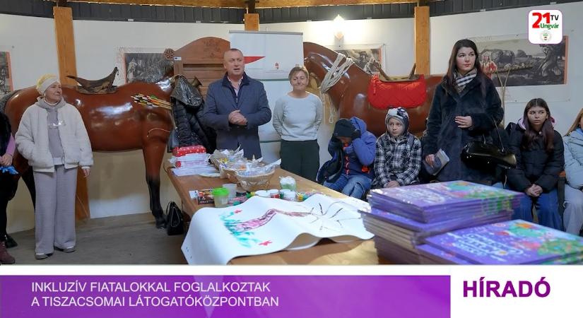 Inkluzív fiatalokkal foglalkoztak a tiszacsomai látogatóközpontban (videó)