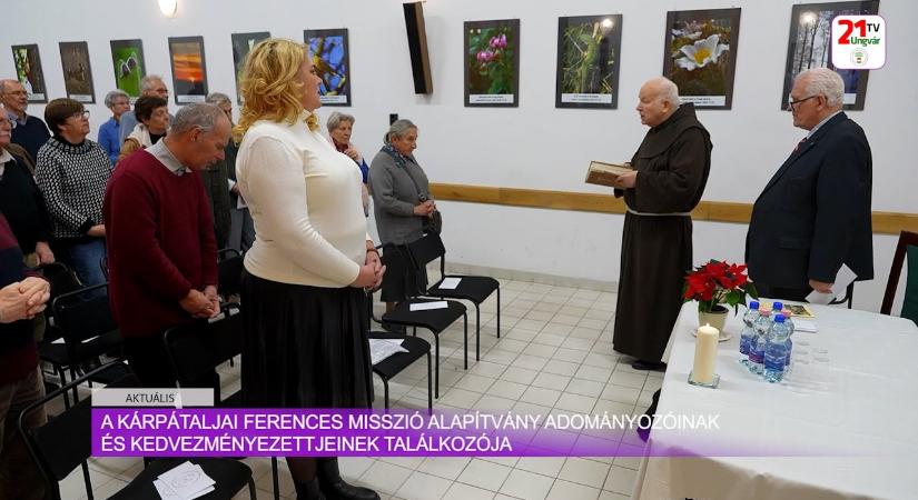 Aktuális (2025.12.05) A Kárpátaljai Ferences Misszió Alapítvány adományozóinak és kedvezményezettjeinek találkozója (videó)