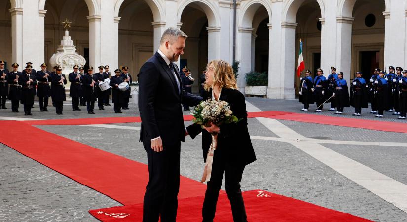 Pellegrini Rómában találkozott Giorgia Meloni olasz kormányfővel