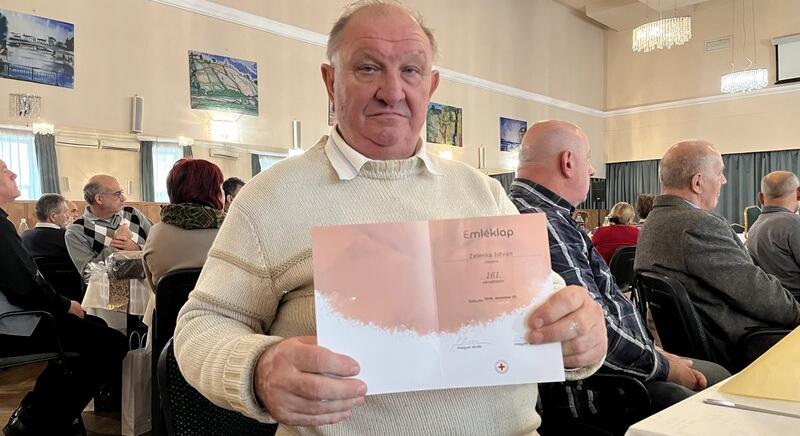 Több mint 160-szor adott vért a nagyatádi férfi