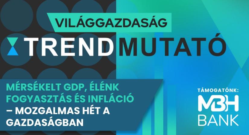 Mérsékelt GDP, élénk fogyasztás és infláció – mozgalmas hét a gazdaságban