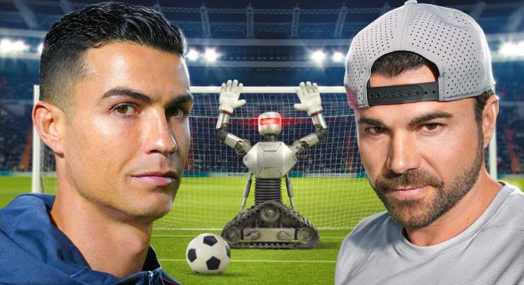 Ronaldo egy robot kapusnak próbált gólt lőni, mutatjuk az eredményt