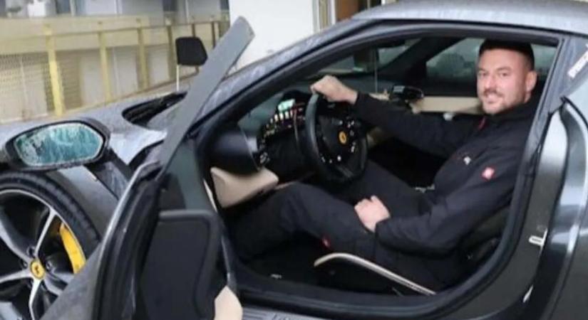 Ferrari parkolt egy lakóparki teraszon, ki nem találná, hogy került oda - fotó