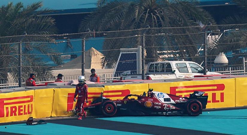 Russell az élen, Hamilton a falban a szezon utolsó szabadedzésén