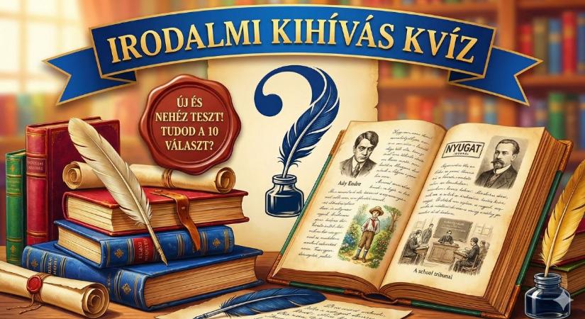 Kvíz: Új irodalmi kihívás – Vajon te tudod mind a 8 választ? Nehéz teszt előtt állsz!