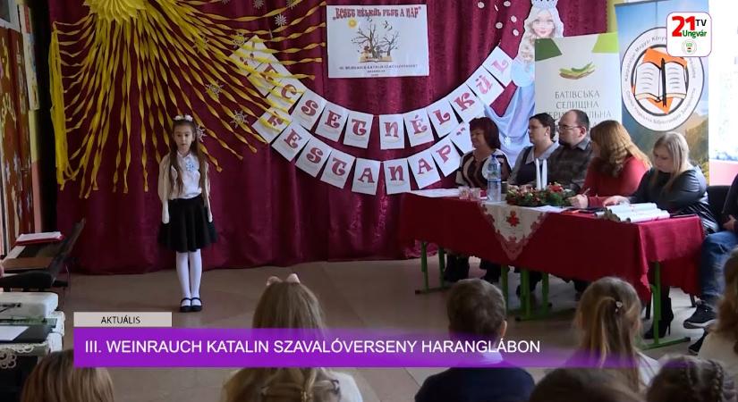 Aktuális (2025.12.06) - III. Weinrauch Katalin szavalóverseny Haranglábon (videó)