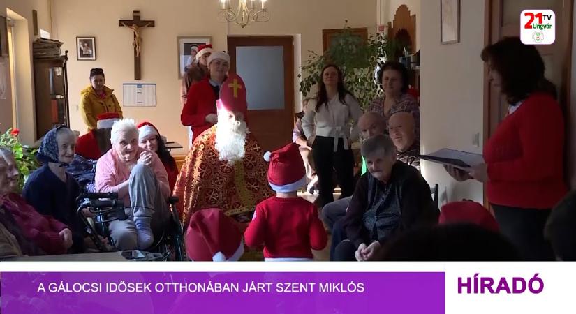 A gálocsi idősek otthonában járt Szent Miklós (videó)